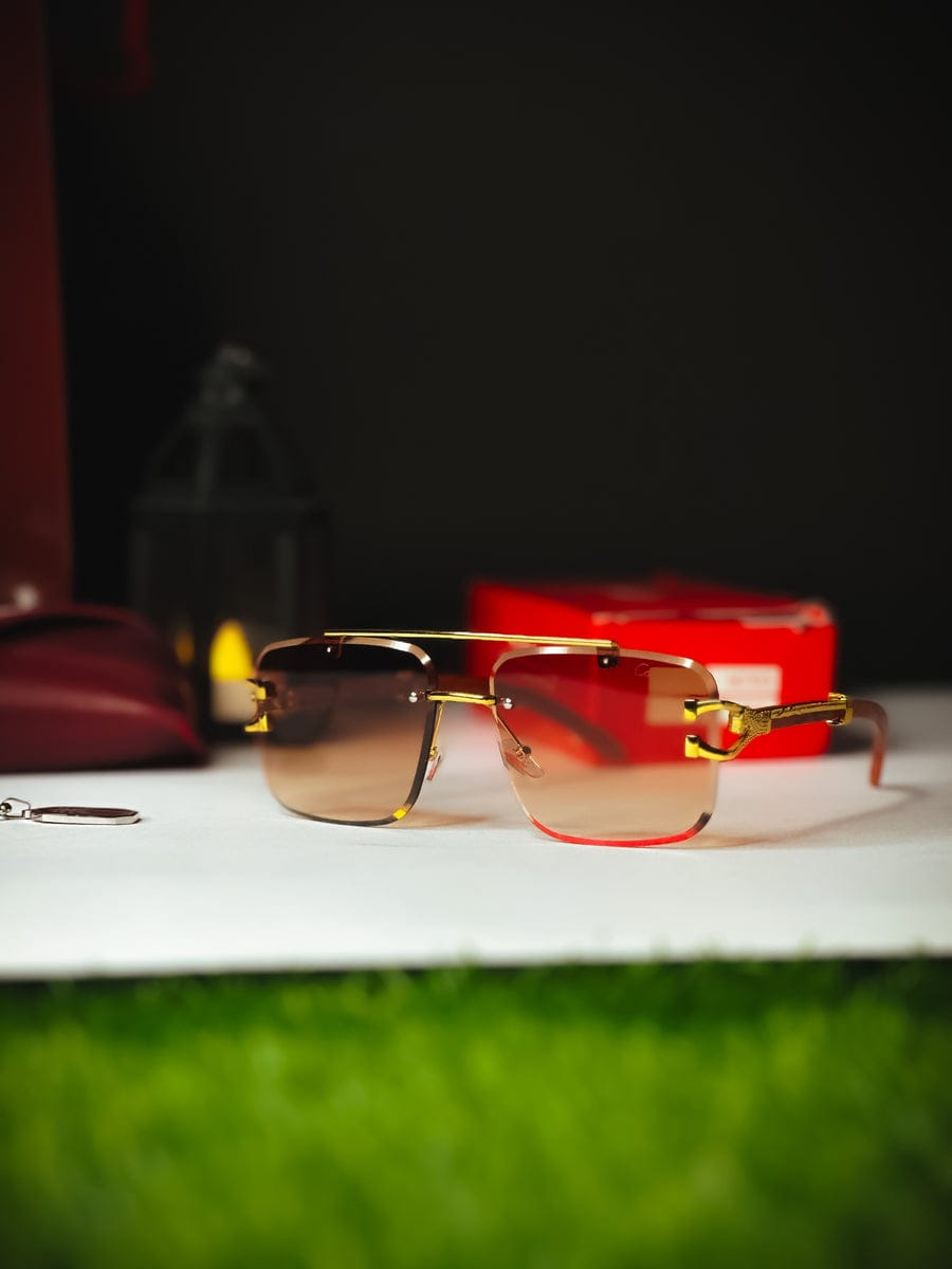 Cartier - Brown and Gold - Wood Side by Aliz optical