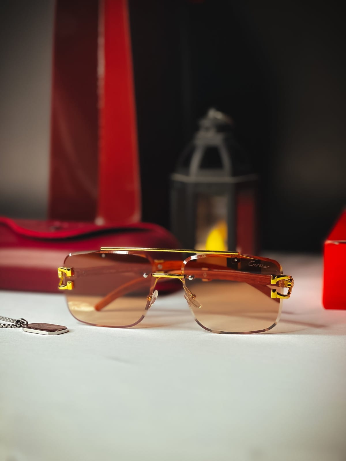 Cartier - Brown and Gold - Wood Side by Aliz optical