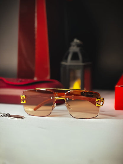 Cartier - Brown and Gold - Wood Side by Aliz optical